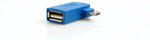 USB Typ A Eingang auf Micro USB Stecker 90° links OTG Host Cable Flash Drive Verbindung mit extra Micro USB Anschluss für Smartphone Tablet PC | System-S