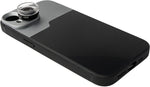 Makro Linse 30x Mikroskop Filter mit Hülle in Schwarz für iPhone 14 | System-S