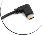 USB A 2.0 (female) zu USB 3.1 Type C (male) gewinkelt Kabel Verlängerung 20 cm | System-S