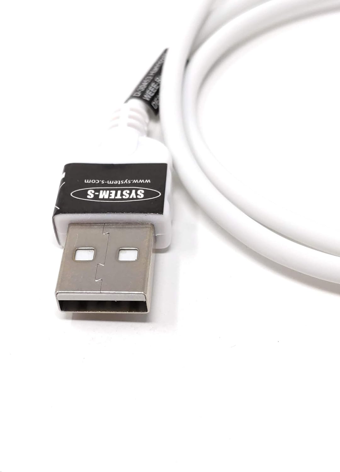 USB A Stecker zu USB 2.0 Micro B Stecker 50 cm Kabel 90° Links Gewinkelt | System-S