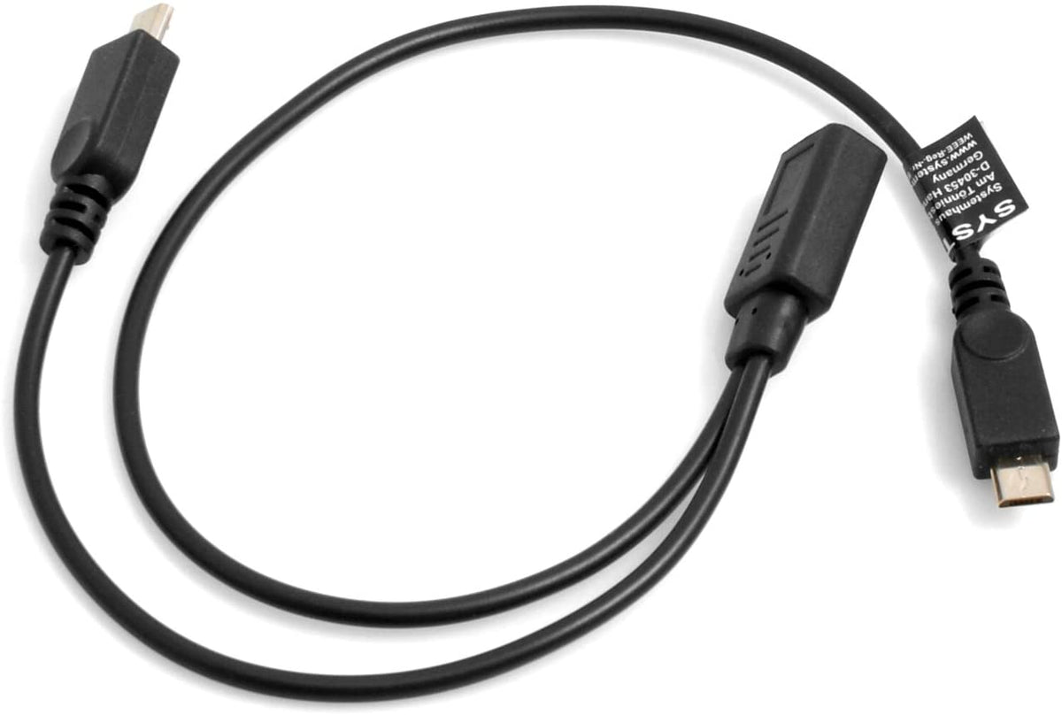 USB Typ C Eingang zu 2X Micro USB Ausgang Y Kabel Splitter  Kabel | System-S