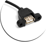 Mini USB 5Pin Kabel auf USB Typ A 2.0 Buchse Panel Mount 50cm | System-S