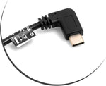 USB-C Kabel 30 cm – 90° Winkelstecker – USB-C Stecker auf USB-C Buchse | System-S