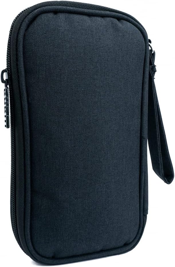 Schutztasche gepolstert Spritzwasser geschützt Tasche Case Schwarz für Powerbank Kopfhörer | System-S