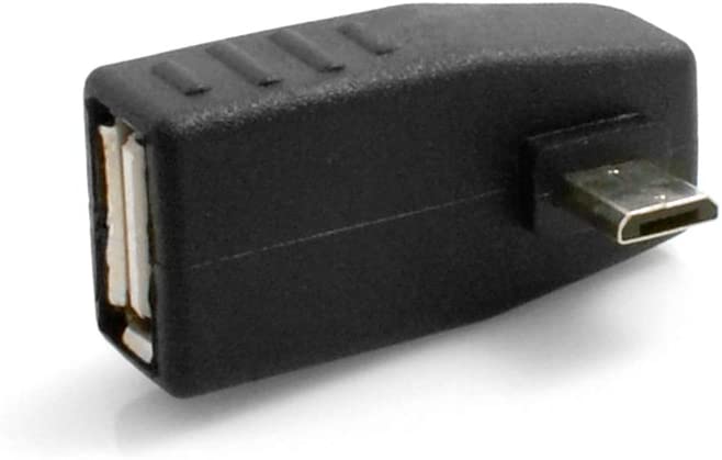 USB A (Female) zu Micro USB Stecker Adapter 90° Rechts gewinkelt Adapter Kabel | System-S