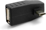 USB A (Female) zu Micro USB Stecker Adapter 90° Rechts gewinkelt Adapter Kabel | System-S