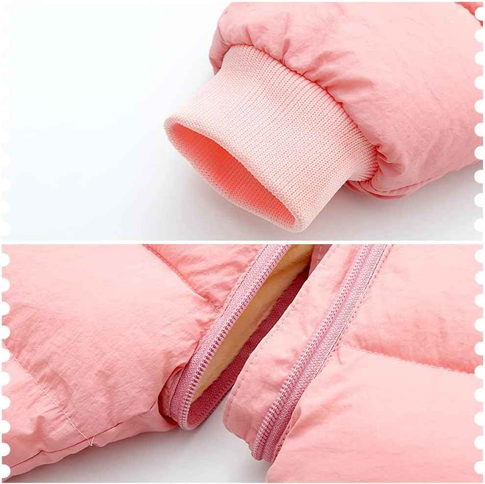 LSERVER Neugeborener Strampler Baby mit Kapuze Fleecever Dickter Jungen Schneeanzug Mädchen Warmer Daunen Overall Kinder Niedliche Winter Anzüge, Schwarz, 80 / 9-12 Monate