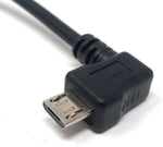 Micro USB 2.0 Datenkabel Ladekabel 140 cm 90 grad gewinkelt links Winkelstecker | System-S