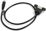 Mini USB 5Pin Kabel auf USB Typ A 2.0 Buchse Panel Mount 50cm | System-S