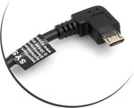 Micro USB 90° links Winkel zu Micro USB Buchse 27 cm Kabel | System-S