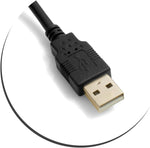 Mini USB Kabel Winkelstecker Links gewinkelt auf USB Typ A Stecker Daten- und Ladekabel 5m | System-S