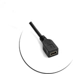 Mini USB Kabel Winkelstecker links gewinkelt auf Mini USB Buchse 25 cm | System-S