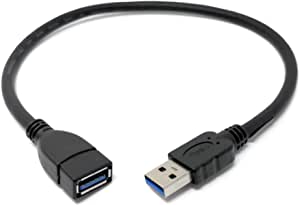 USB 3.0 Typ A (male) auf USB 3.0 Typ A (female) Kabel Datenkabel Verlängerungskabel 30 cm | System-S