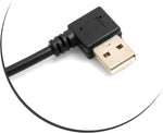USB 3.1 Type C Stecker zu USB A 2.0 90° Grad Links gewinkelt Stecker Kabel Datenkabel Ladekabel 28 cm | System-S