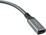 USB4 USB 50 cm Kabel Typ C Stecker zu Buchse geflochten 40 Gbit/s 240 W USB 4.0 Kabel | System-S