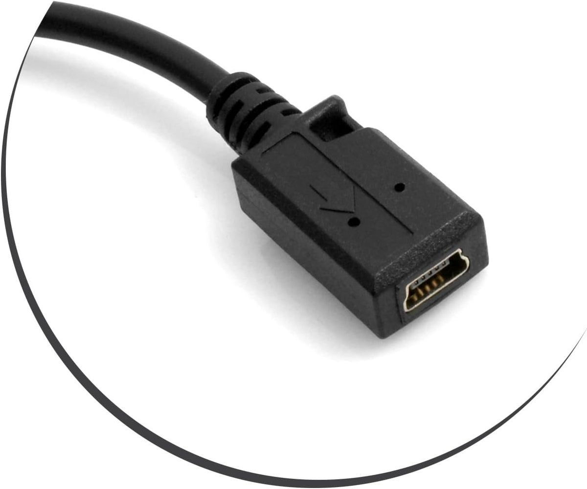 USB 3.1 Type C Stecker zu Mini USB Buchse Kabel Datenkabel Ladekabel 28 cm | System-S