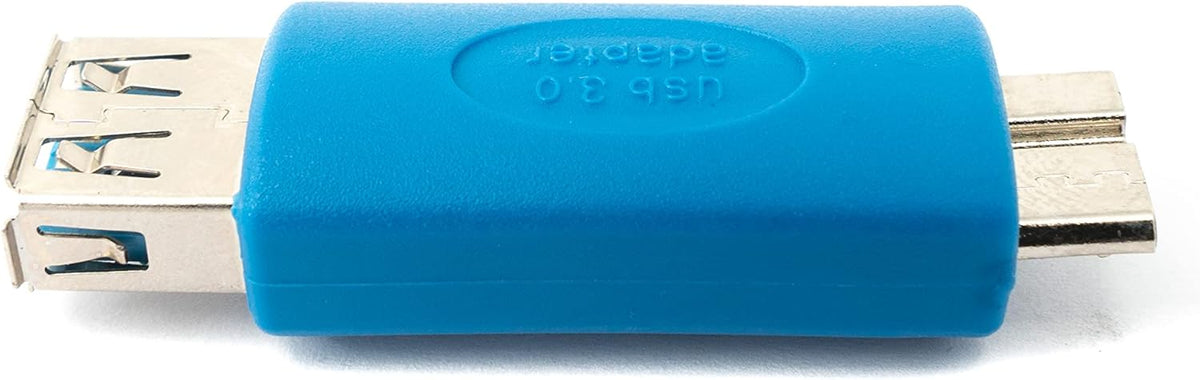 USB 3.0 Adapter Typ A Buchse zu Micro B Stecker Kabel in Blau | System-S