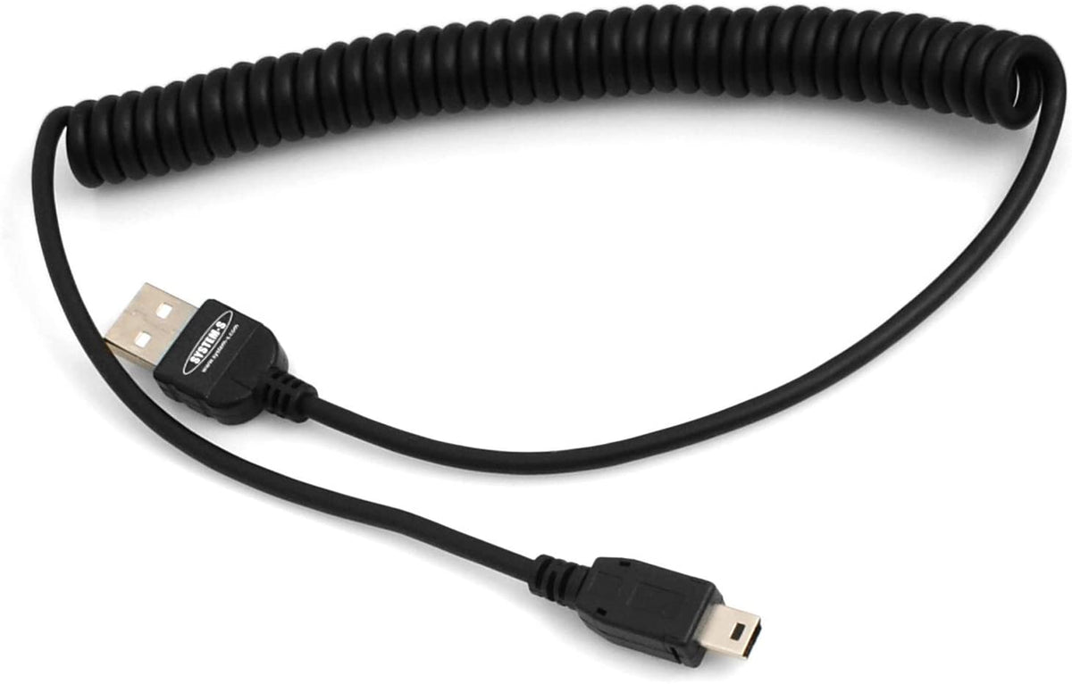 Mini USB Kabel Spiral 50-135 cm | System-S