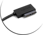 USB Typ A 3.0 (male) auf 7 + 6 13pin Slimline SATA Laptop CD/DVD ROM Optisches Laufwerk Kabel | System-S
