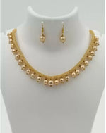 Pearl Necklace Set With Earrings
