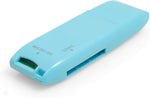 2 in 1 USB Typ A 3.0 zu Micro SD SDXC SDHC Kartenleser Adapter in blau | System-S