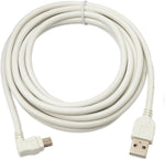 USB 2.0 Kabel 3 m Typ A Stecker zu Mini B Stecker Winkel in Weiß | System-S