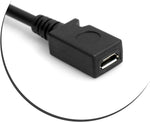 Micro-USB auf Micro-USB Kabel 27 cm, 90° Winkel aufwärts | SYSTEM-S