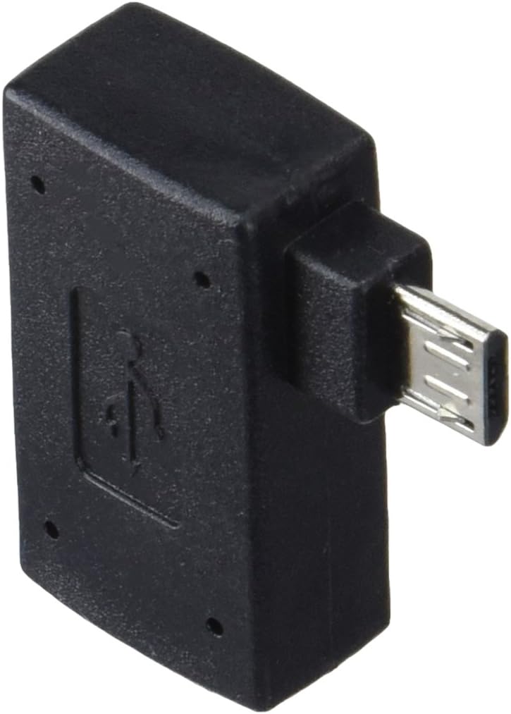90° Winkelstecker (rechter Winkel) USB auf Micro USB OTG Host Cable Flash Drive Verbindung mit extra Micro USB Anschluss für Smartphone Tablet PC | System-S