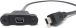 Mini USB Panel Mount Mini USB Stecker zu Mini USB Buchse mit Screw Nuts 50cm | System-S