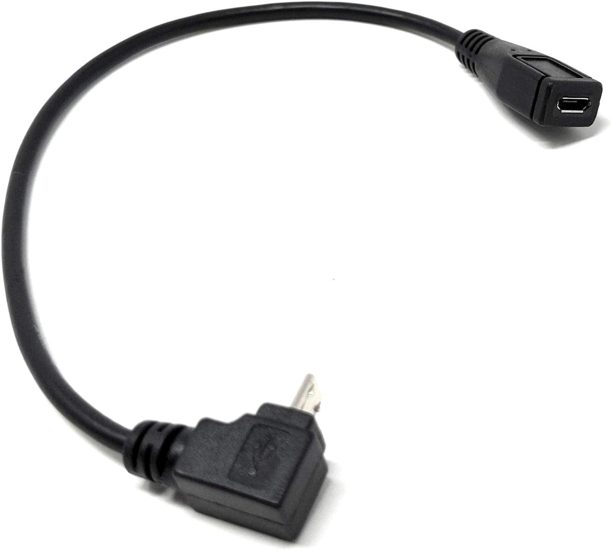 Micro USB Kabel 90° Winkel auf Micro USB Buchse 20 cm | System-S