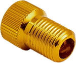 Ventil Adapter Ventiladapter Presta auf Schrader von Fahrradventil auf Autoventil Farbe Gold | System-S