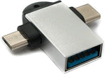 USB Y Adapter 3.1 Typ C & 2.0 Micro B Stecker zu 3.0 A Buchse Schlaufe OTG