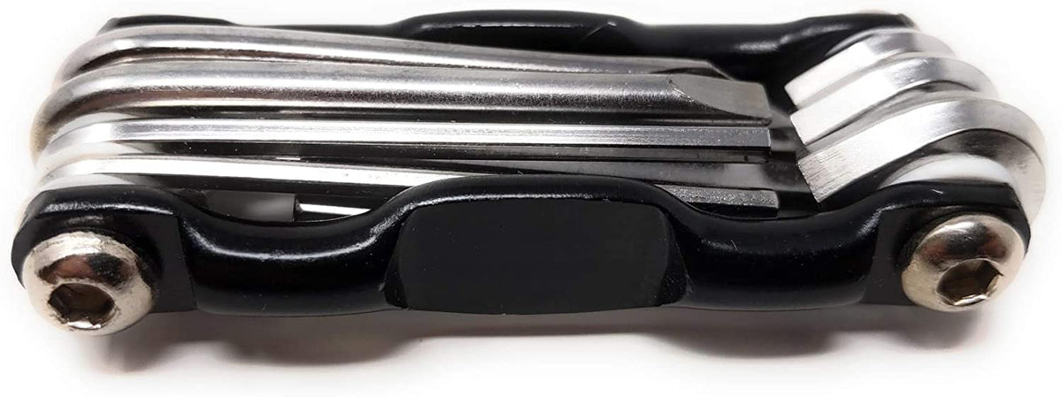 klappbares Multitool Werkzeug Kit, schwarz, 7in1 | System-S