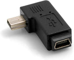 Mini USB (Female) auf Mini USB (Male) 90° Links gewinkelt Winkelstecker Adapter Namma Markt