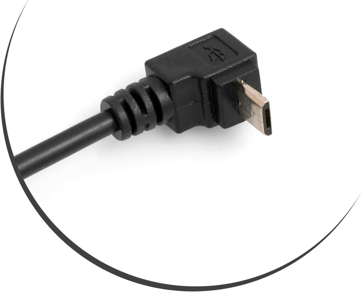 Micro-USB auf Micro-USB Kabel 27 cm, 90° Winkel aufwärts | SYSTEM-S