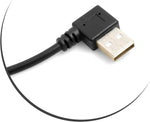 USB A (male)90° Grad rechts gewinkelt zu USB Typ B (male) 90° rechts gewinkelt Kabel 50 cm | System-S
