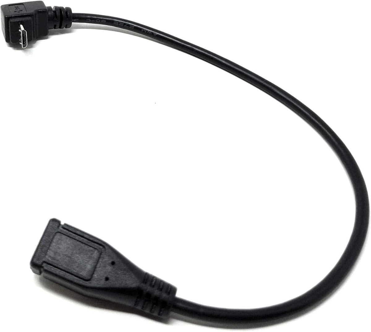 Micro USB Kabel 90° Winkel auf Micro USB Buchse 20 cm | System-S