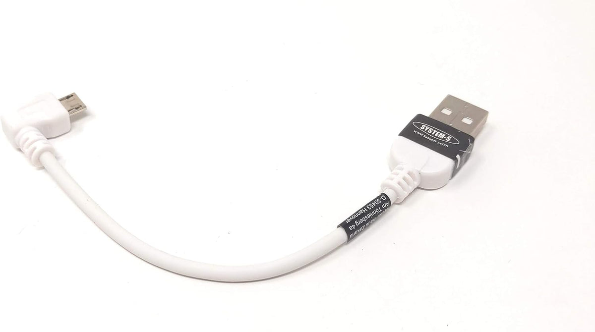 Micro USB Kabel 10 cm Rechts Winkel | System-S