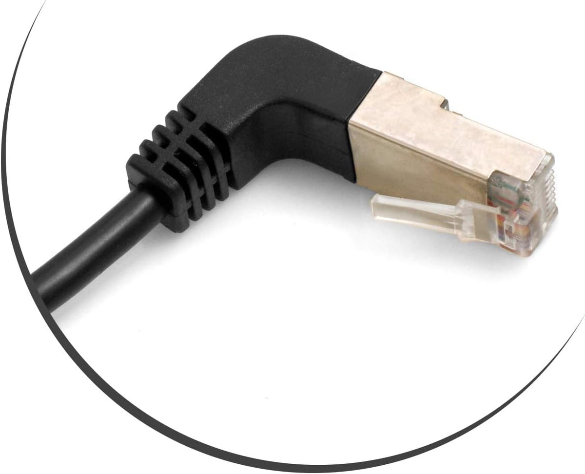 Ethernet Netzwerkabel RJ45 auf RJ45 Abwärtswinkel 8P8C FTP STP UTP Cat 5e 50cm | System-S