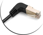 Ethernet Netzwerkabel RJ45 auf RJ45 Abwärtswinkel 8P8C FTP STP UTP Cat 5e 50cm | System-S