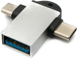 USB Y Adapter 3.1 Typ C & 2.0 Micro B Stecker zu 3.0 A Buchse Schlaufe OTG