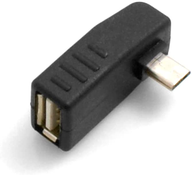 USB A (Female) zu Micro USB Stecker Adapter 90° Rechts gewinkelt Adapter Kabel | System-S