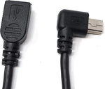 Mini USB Winkelstecker auf Mini USB Buchse Daten- und Ladekabel 25 cm | System-S