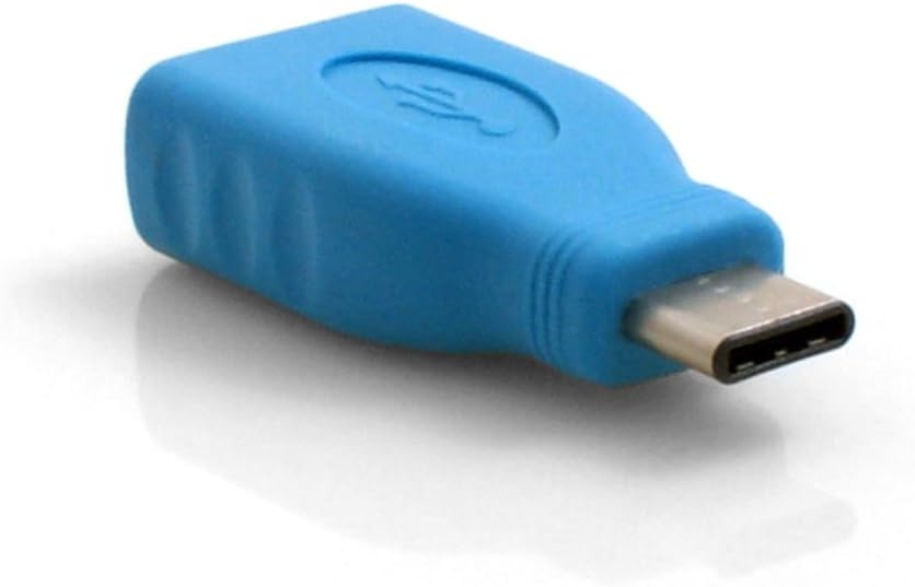 USB 3.1 Adapter Typ C Stecker auf A 2.0 Buchse in Blau | System-S