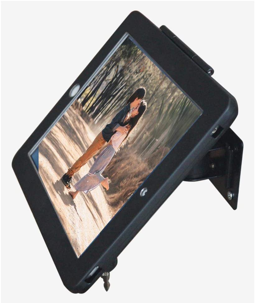 Abschließbare Wandhalterung in Schwarz für iPad Pro 10.5" (2017) iPad Air 3 (2019) A2152 A2123 A2153 A2154 A1701 A1709 | System-S