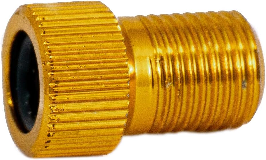 Ventil Adapter Ventiladapter Presta auf Schrader von Fahrradventil auf Autoventil Farbe Gold | System-S