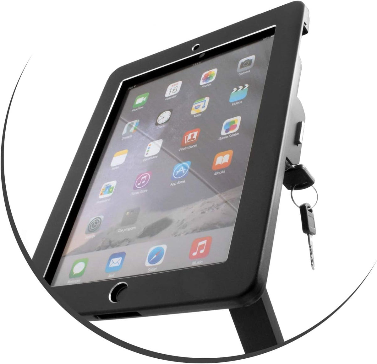 Anti-Diebstahl Messe POS Präsentation Wandhalter Schwenkarm Flexibel abschließbar Wandhalterung für iPad Air | System-S