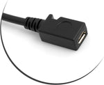 Micro USB 90° Grad abwärts Winkel Kabel auf Micro USB Adapter Kabel Verlängerung 27 cm | System-S