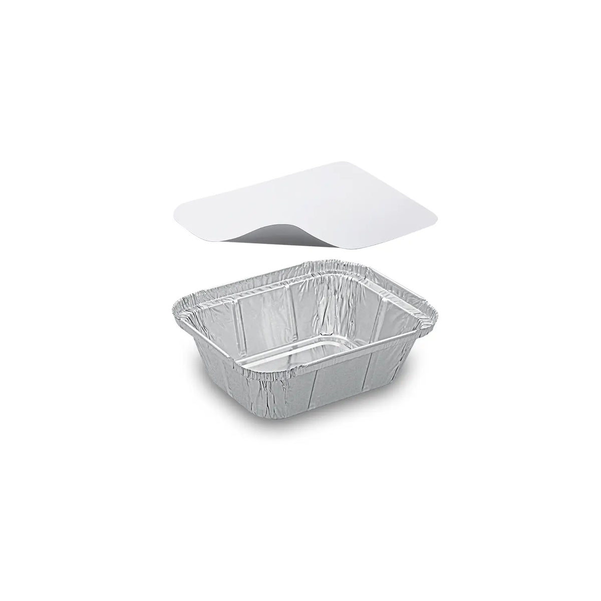 Schale (ALU) eckig 130 x 103 x 43 mm 250ml + Deckel [20 Sets]
