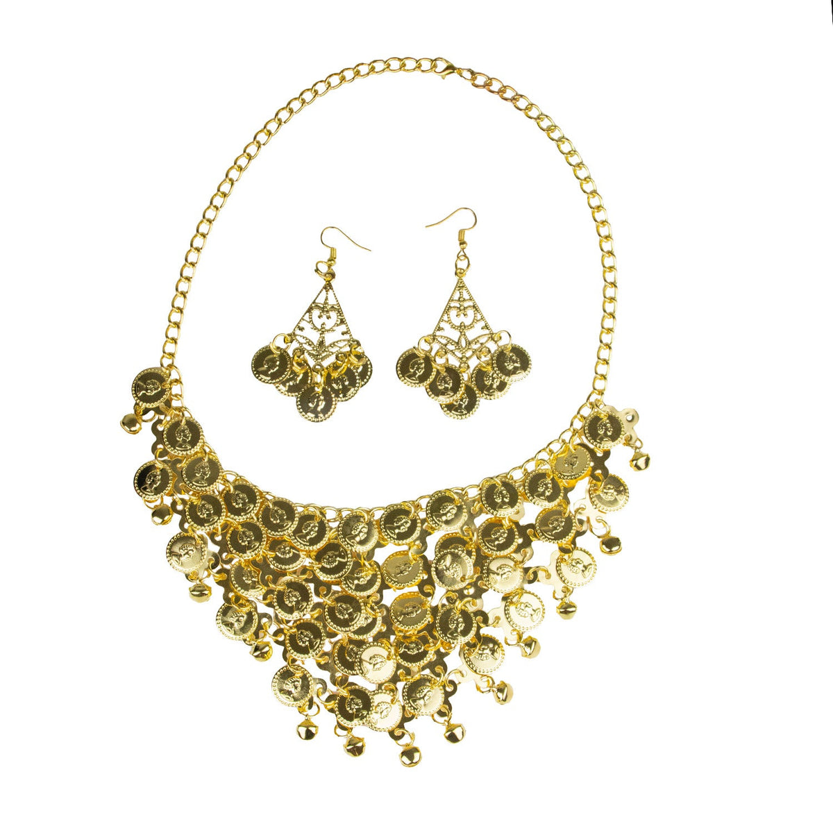 Halskette und Ohrringe mit Münzen 465306 | Gold